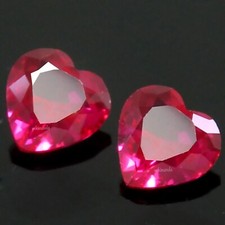 Coppia Cuore Rubino Rosso